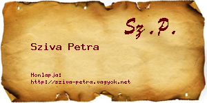 Sziva Petra névjegykártya